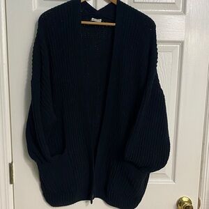 American Eagle Outfitters Black Chanel Knit Cardigan Size xl